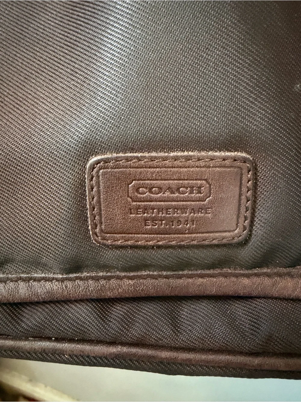 Vintage Coach 5109 Nylon Leather Messenger Bag Brown Crossbody Laptop Courier